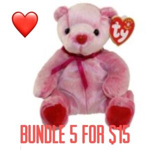 ❤️Bundle 5 for $15❤️ 2001 Romance the Bear Beanie Baby